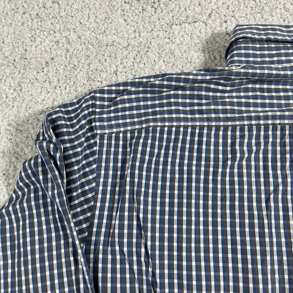 Ermenegildo Zegna Sport Shirt Men XL Blue Check Long Sleeve Button Down Slim Fit - Picture 11 of 16